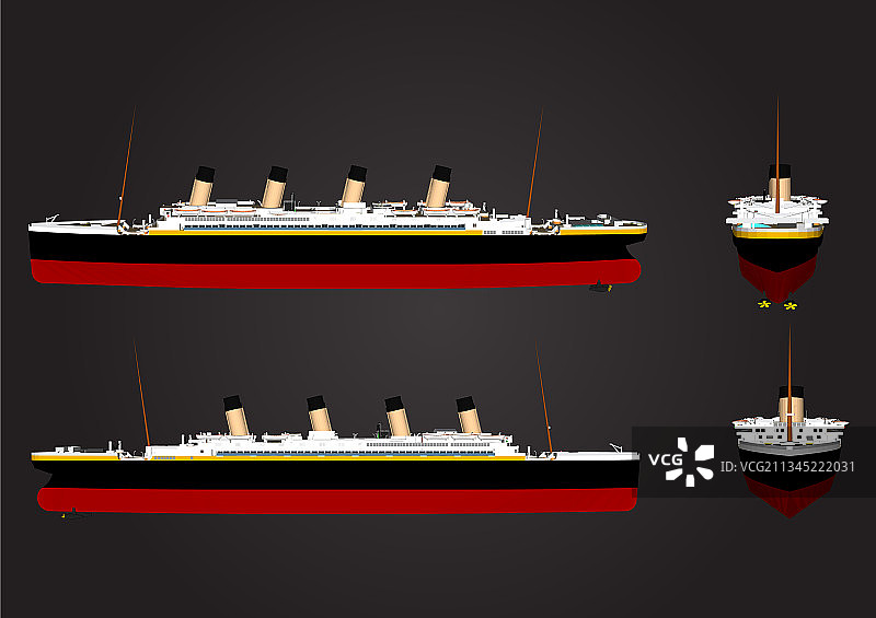 传说中的泰坦尼克巨轮巨大无比图片素材