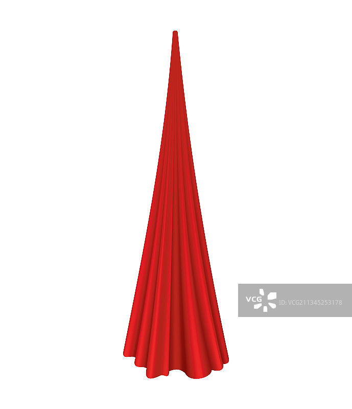 覆盖对象红色丝织品窗帘罩图片素材