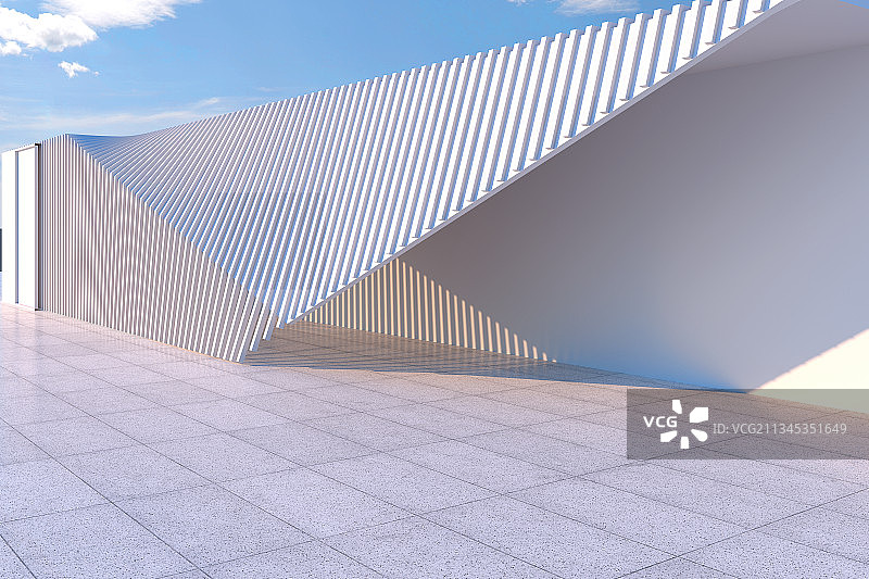3D现代简洁砖墙空间背景图片素材