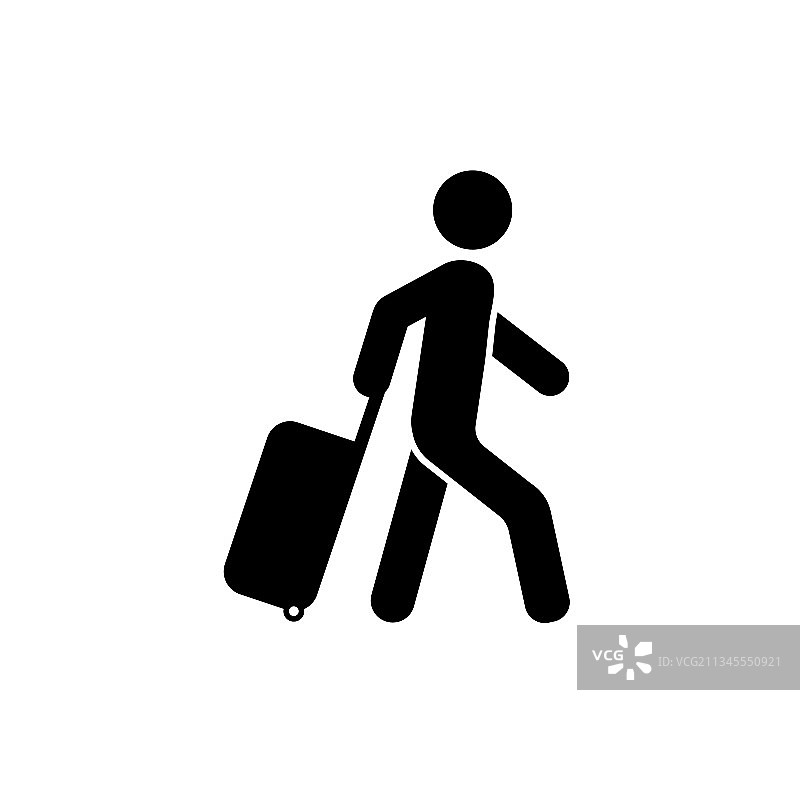拿着行李箱的男人图标拿着行李箱的男人图标图片素材