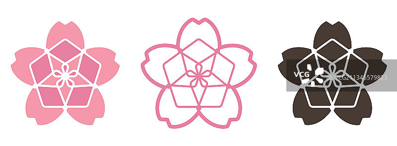 樱花日本花卉图标图形图片素材