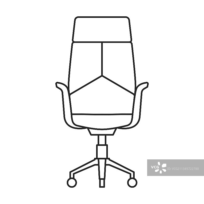 椅子办公室轮廓图标图片素材