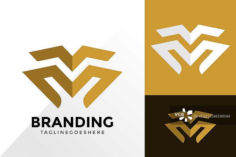 字母m minimalis标志设计品牌标识图片素材