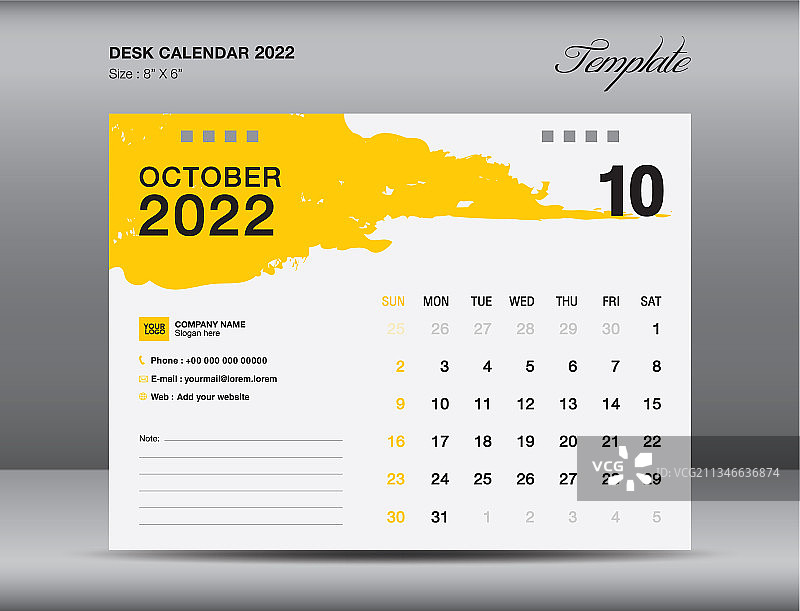 2022年台历设计-十月月图片素材