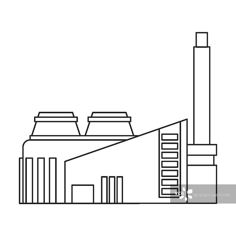 工厂建筑图标轮廓图标图片素材