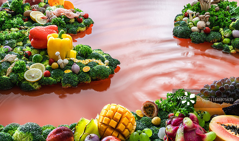 多样的蔬菜水果食品背景图片素材