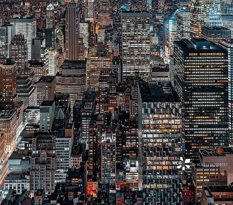美国曼哈顿城市风光全景图片素材
