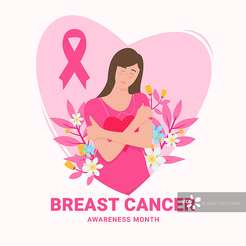 乳腺癌宣传月的概念图片素材