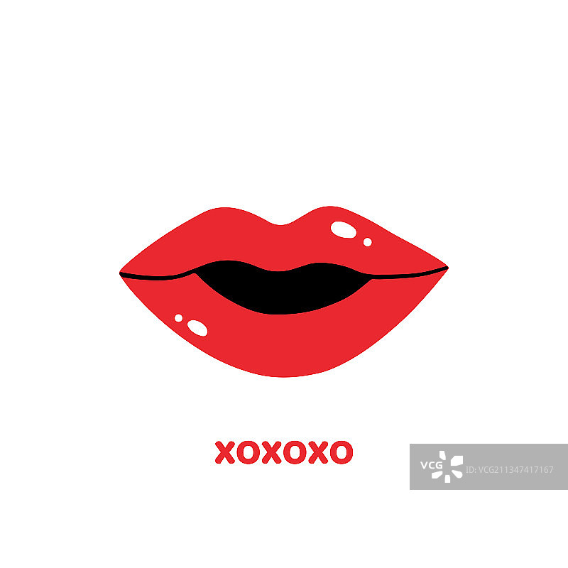 红唇女性张开嘴的图标图片素材
