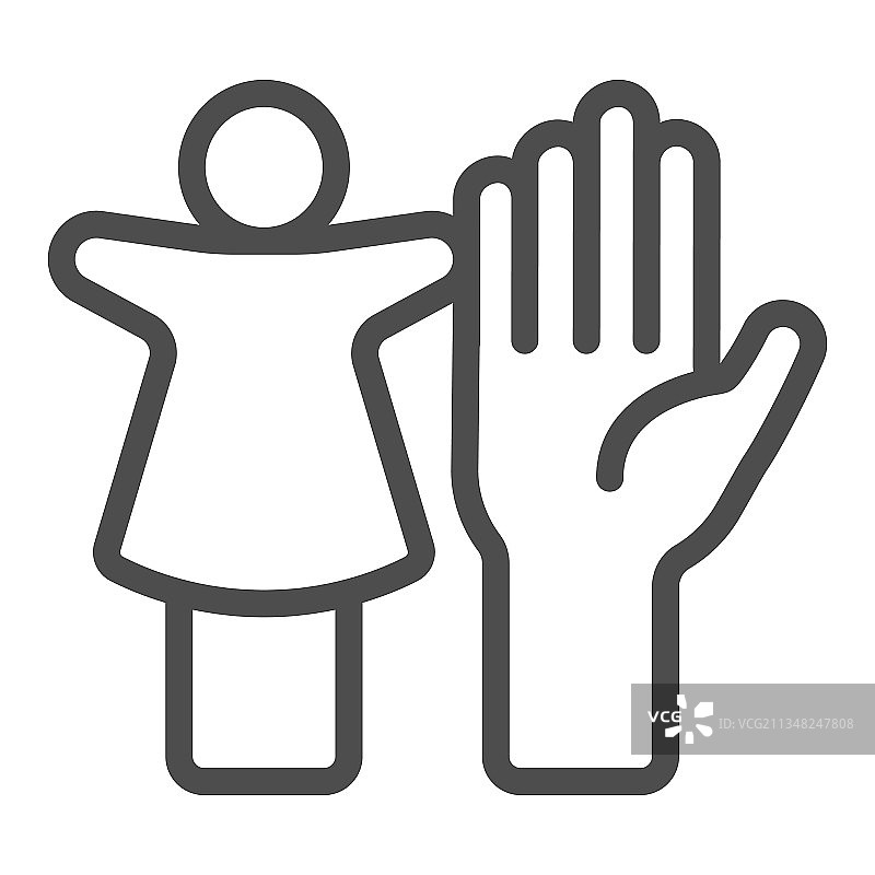 布偶和布偶的手掌线图标图片素材