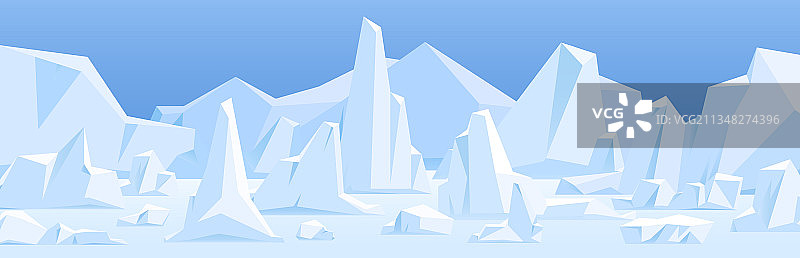 北极的冰山被雪覆盖图片素材