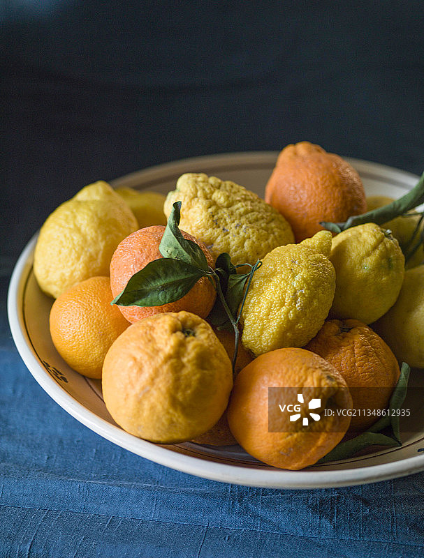 西西里柑橘类水果，雪松，柠檬和橘子图片素材