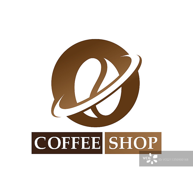 咖啡豆标志和店铺形象的象征图片素材