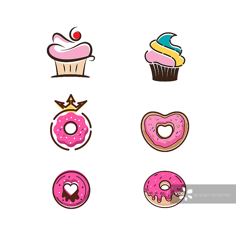 甜甜圈图标设计图片素材