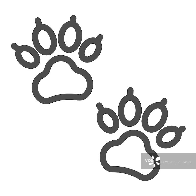 小猫小猫爪印图标宠物概念图片素材