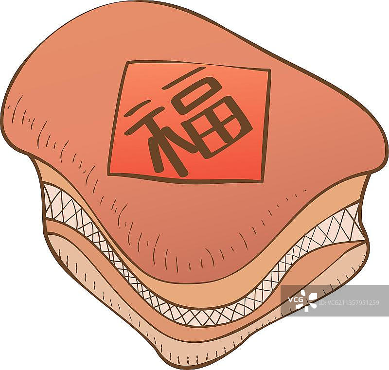 中国祭祀用的红烧猪肉图片素材