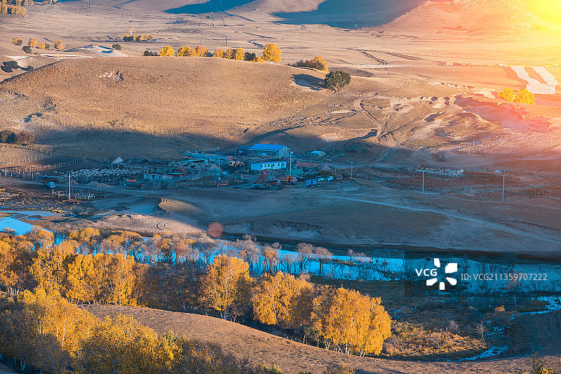 内蒙古赤峰市乌兰布统大草原秋色迷人图片素材