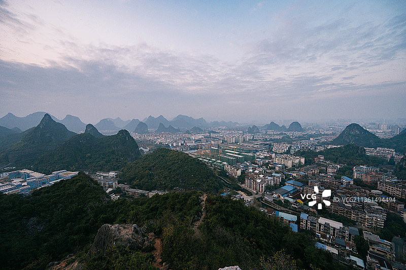 桂林 俯瞰 市区图片素材