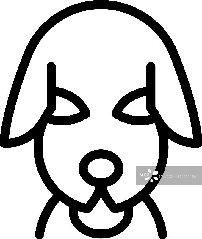 微笑的小狗图标轮廓狗宠物图片素材