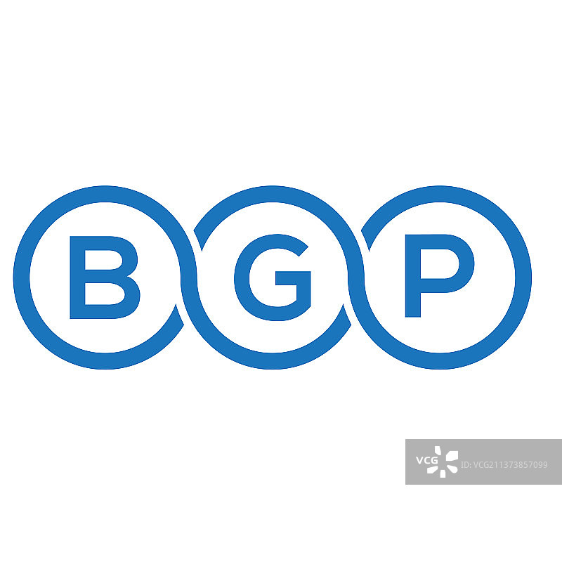 BGP字母标志设计在白色背景BGP图片素材