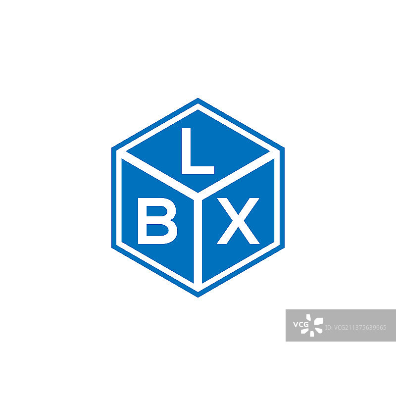 LBX字母标志设计在黑色背景上图片素材