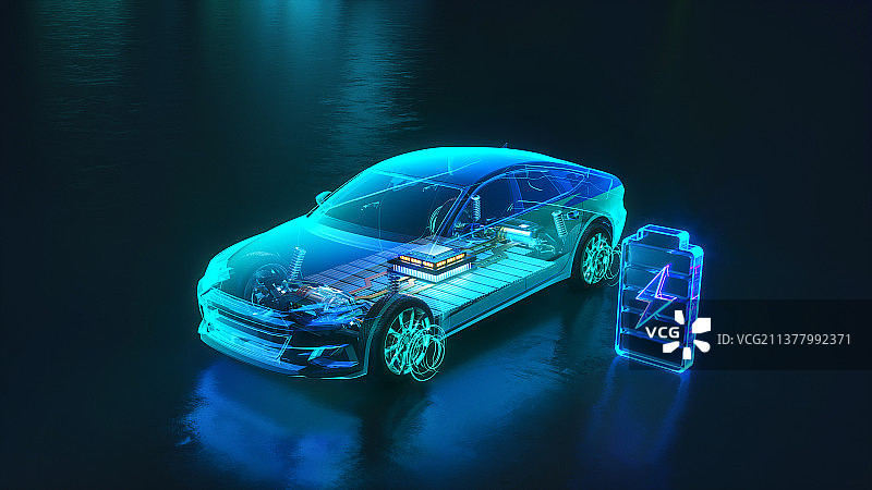 新能源智能电动汽车芯片图片素材