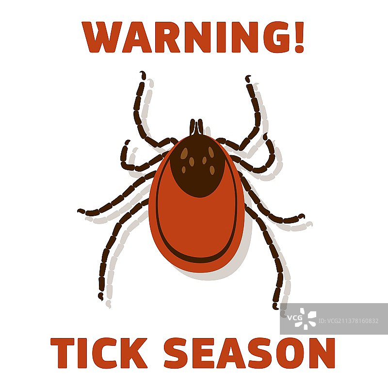 蜱季警告卡图片素材