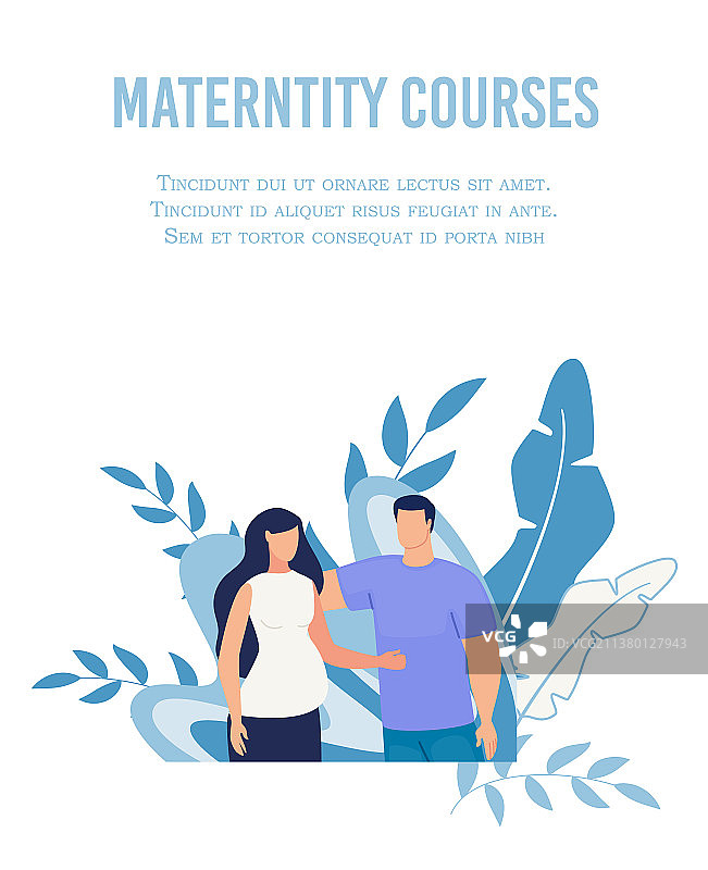 宣传妇女产科课程的海报图片素材