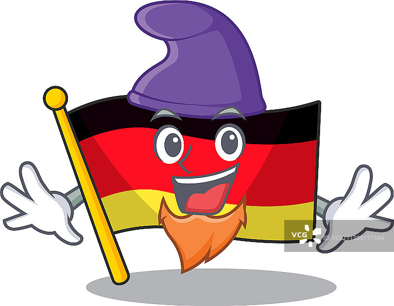 精灵德国国旗卡通孤立的吉祥物图片素材