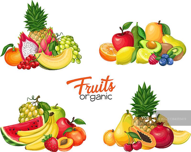 水果和浆果横幅图片素材