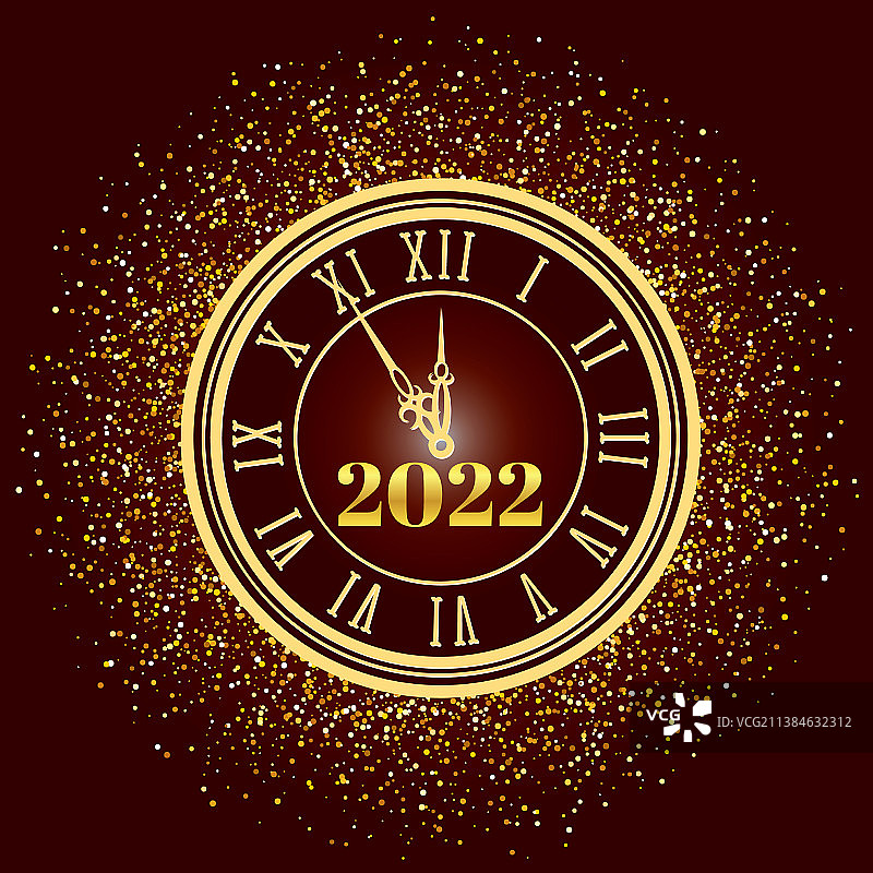 2022年新年快乐彩色模板图片素材