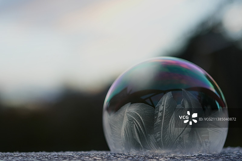 冰泡泡I，水晶球特写，瑞士图片素材