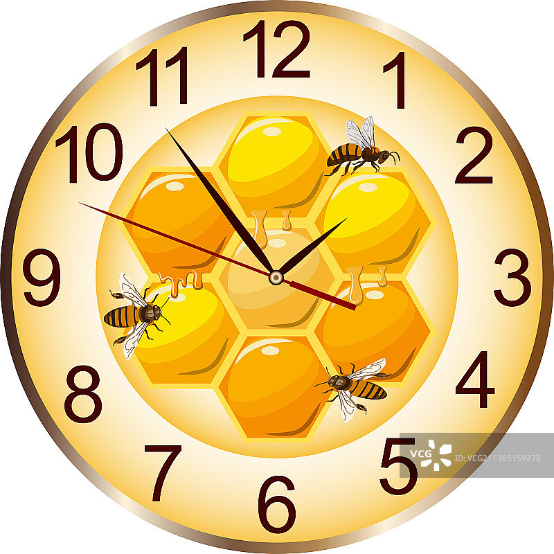 手表表盘以蜂蜜装饰图片素材