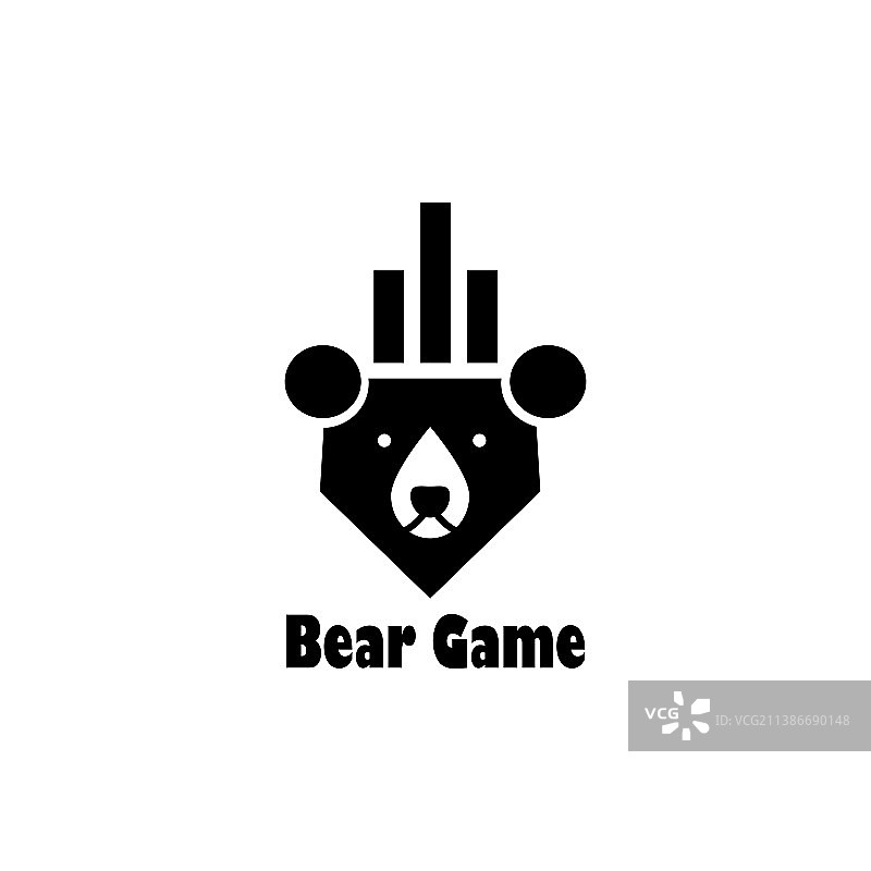 小熊游戏logo设计简单图片素材