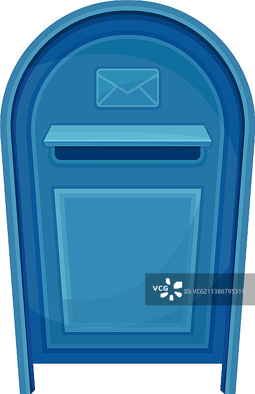 蓝色邮箱的信件交付复古图片素材