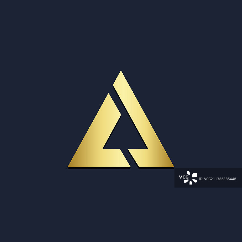 三角形金色logo图片素材