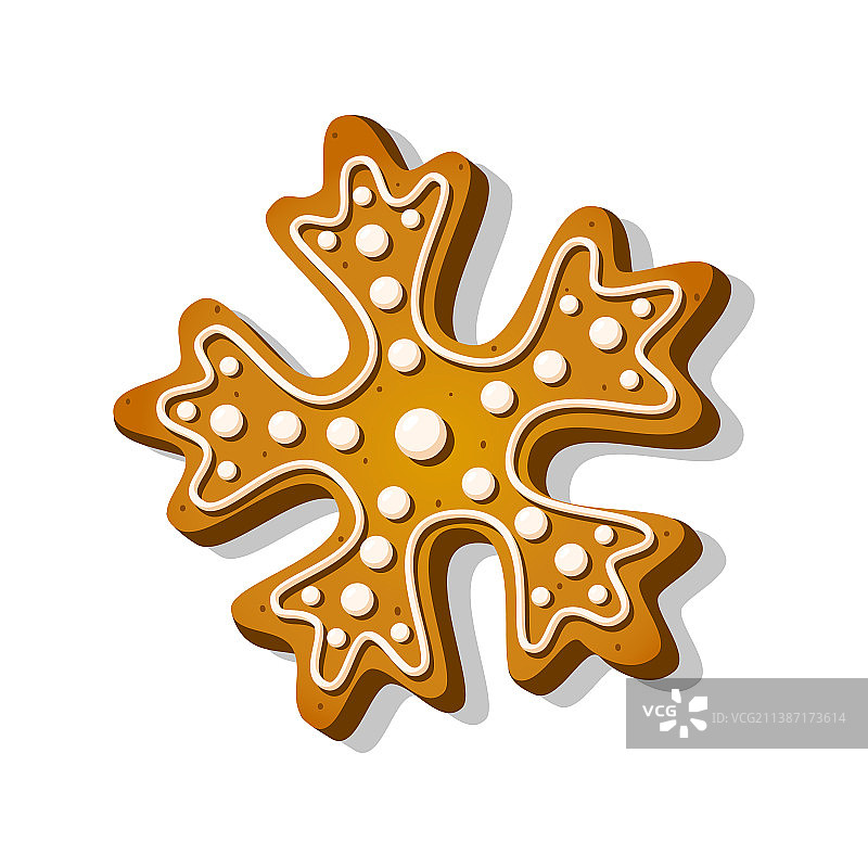 雪花形状的圣诞姜饼图片素材