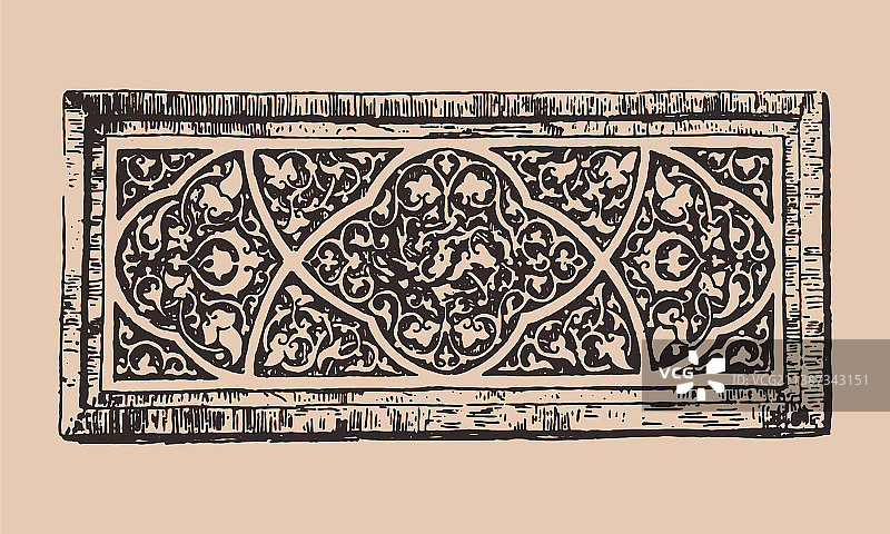古色古香的传统框饰图片素材