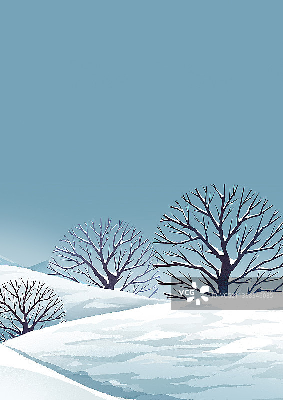 冬天的雪地背景图片素材