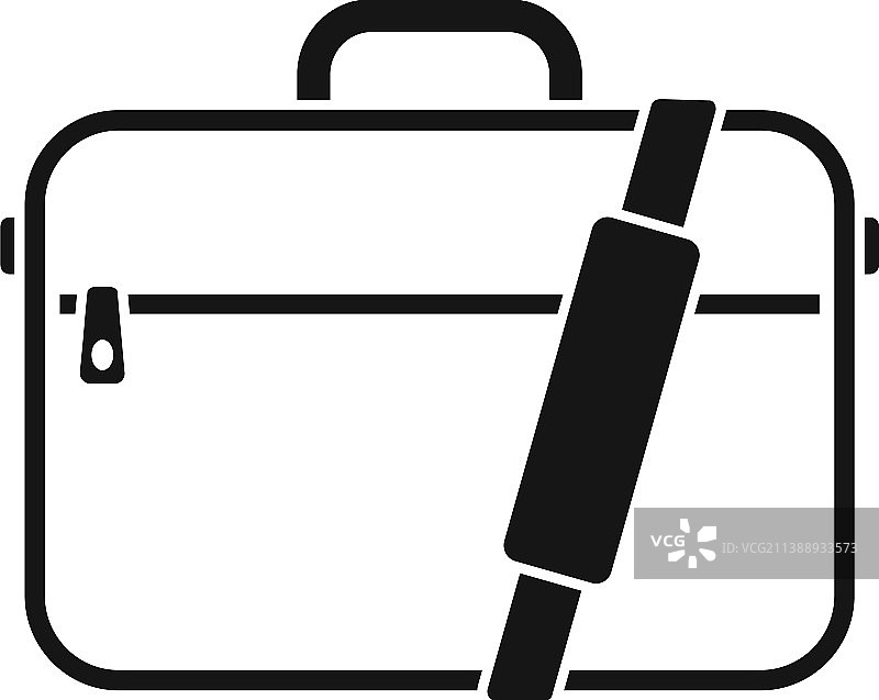 手提行李箱图标简单的箱子袋图片素材