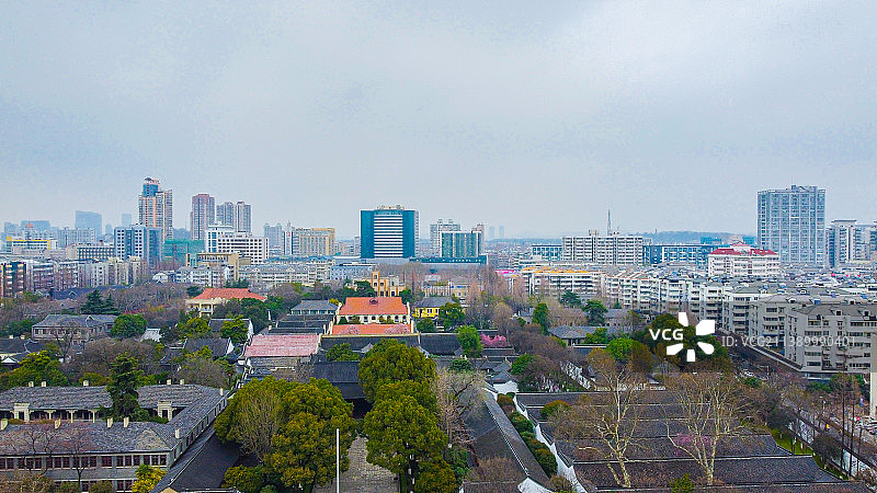 南京总统府景区航拍图片素材