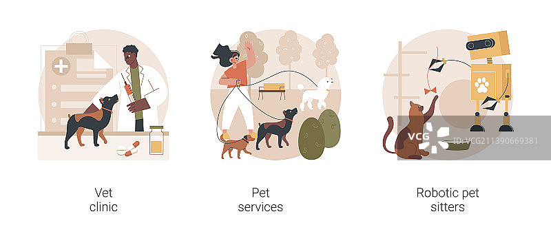 动物服务抽象概念图片素材