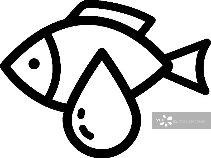 鱼油轮廓图标omega 3膳食补充剂图片素材