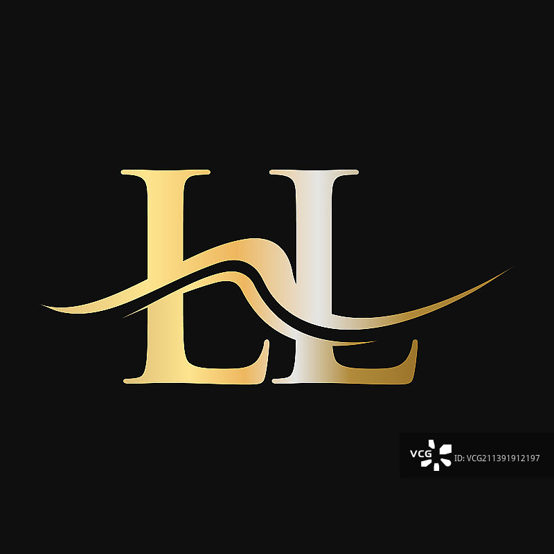 字母ll标志设计初始ll标志类型图片素材