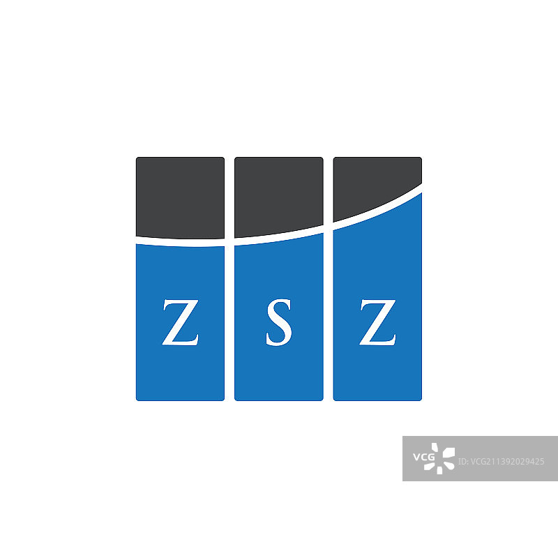 白底ZSZ字母标志设计图片素材