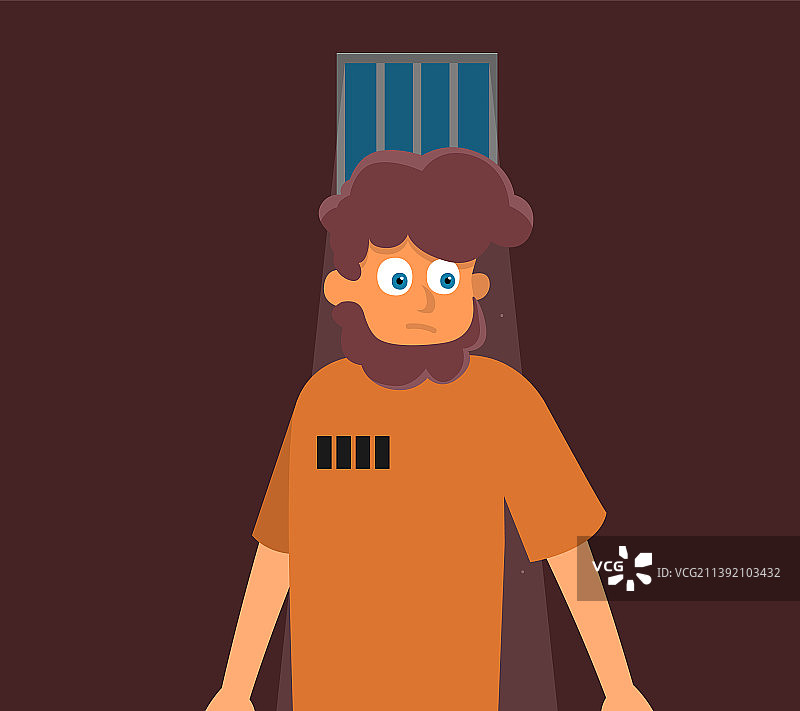 监狱牢房的囚犯公寓图片素材