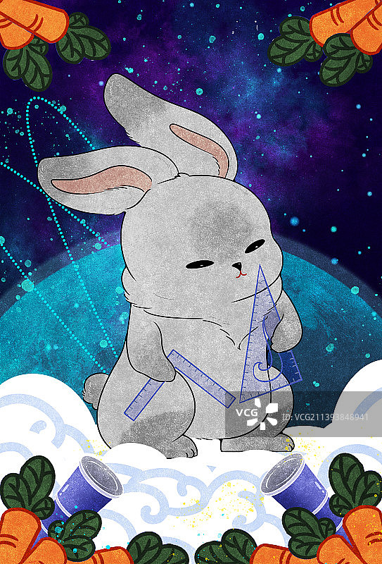 航天工程兔兔图片素材