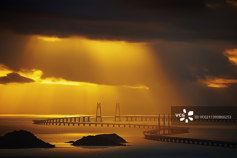 光的形状｜港珠澳大桥图片素材