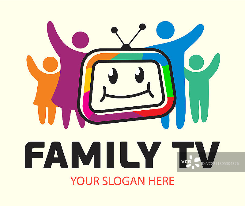可爱家庭传媒频道数码logo模板图片素材