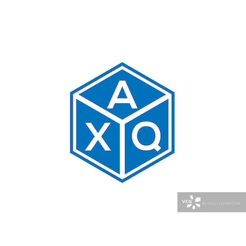 Axq字母标志设计在黑色背景Axq图片素材